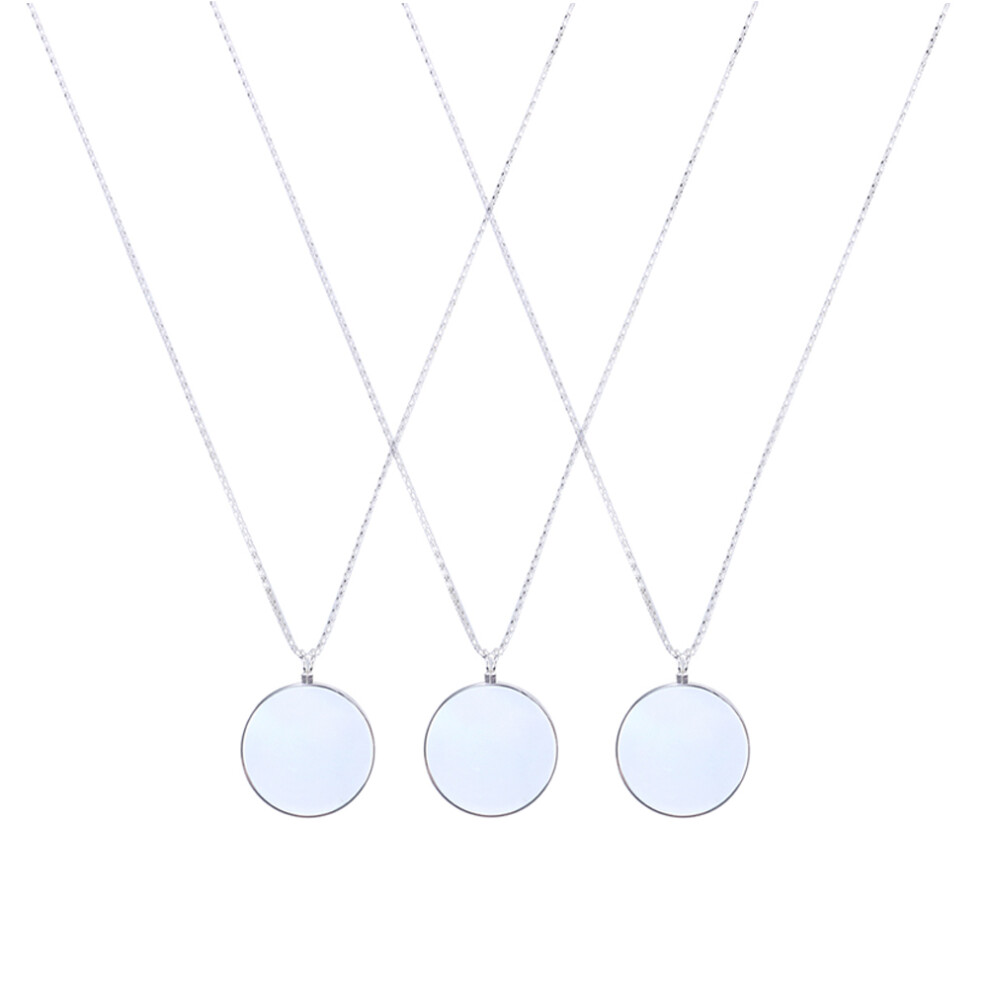 Villcase Silver 4Pcs 5X Magnifier Pendant Necklace Optical Glass For Precision