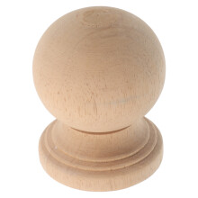 Unfinished Wooden Baluster Finial Ball For Stair Railing Bed Post