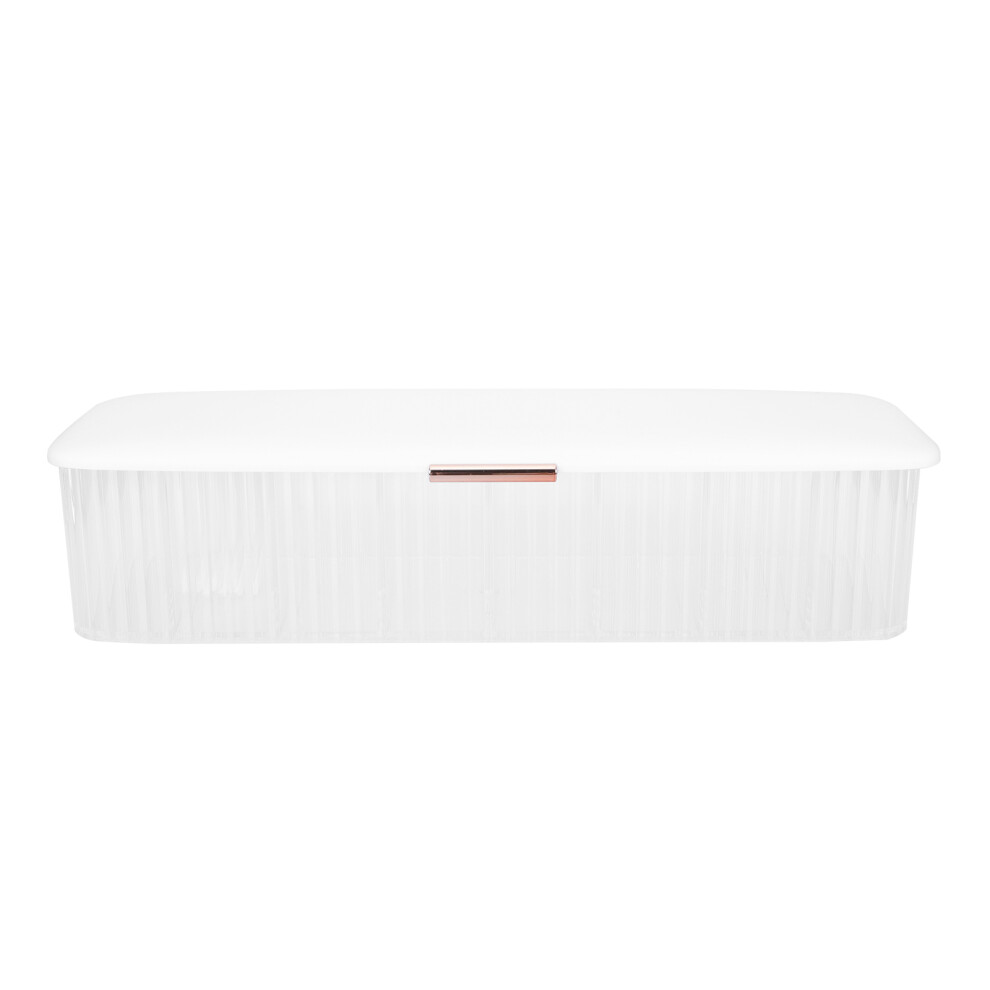 White Cable Management Box Plastic Cord Organizer For Home Use 3163702869294