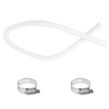 1Pc White Rubber Swimming Pool Hose Flexible Filter Pump Replacement