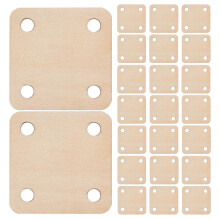36Pcs Beige Wooden Weaving Loom Kit Multi-Hole DIY Crafts Decor Tool