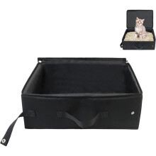 Reiskattenbak, opvouwbare kattenbak, waterdichte opvouwbare kattenbak met deksel