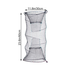 2Pcs Foldable Black Mesh Fishing Landing Net Portable Telescopic Trap