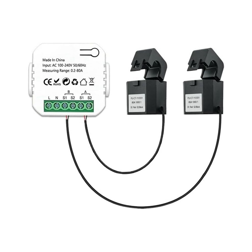 Tuya Wifi Intelligent Meter Solar Pv System Power Production Consumption Bidirectional Monitoring Meter With 2 Ct 4714185187123