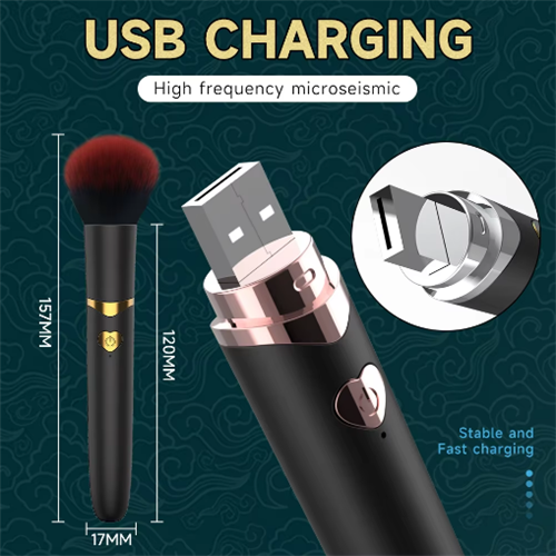 Makeup Brush G Spot Vibrator AV Stick Massager 2
