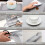 (F009-7 Single frame silver gray) 10-Pack Heatproof Non-Slip Kitchen Placemats 7