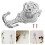2Pcs Iron Rose Flower Wall Hooks Sturdy Silver Hooks for Home Use 2
