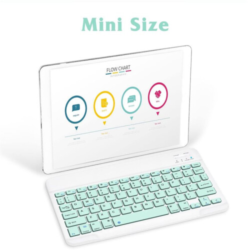 10 Inch Rechargeable  Keyboard Ultra-Thin Portable  Keyboard for , IOS, Android, Windows Devices A 2