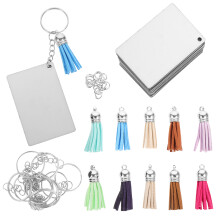10Sets Sublimatie Sleutelhanger Blanks Voor DIY Handwerk En Decoratie