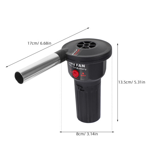 Handheld Black Fire Blower Fan Aluminum Bbq Grill Ignition Tool 1