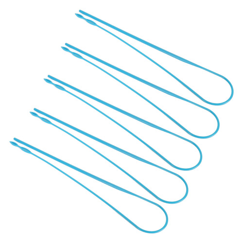 15pcs Blue Plastic Drawstring Threader Tool for DIY Sewing & Knitting