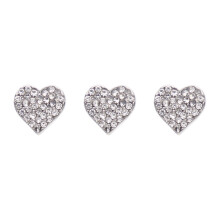 3Pcs Alloy Watch Strap Charms Silver Watchband Ornament for Silicone