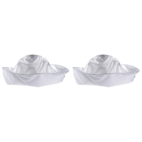 2Pcs Hair Cutting Cape Silver Nylon Comfortable Salon Barber Use 1