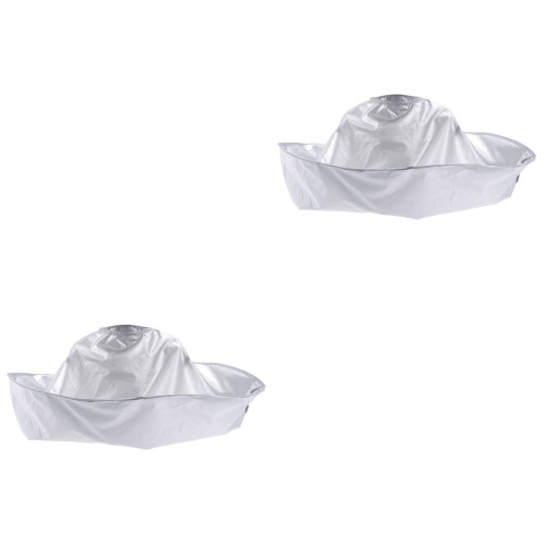 2Pcs Hair Cutting Cape Silver Nylon Comfortable Salon Barber Use 2