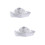 2Pcs Hair Cutting Cape Silver Nylon Comfortable Salon Barber Use 7