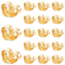 10Pairs Gold Screw on Earring Backs for Studs Durable Silver Material