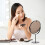 Rotating Desktop Black Makeup Mirror Metal Vanity Mirror for Home 10