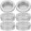 6Pcs Empty Round Tin Boxes With Lids For Cookie Packing Holiday Use 2