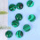 20Pcs 14Mm Malachite Glass Stone Flatbacks For Jewelry Making 5