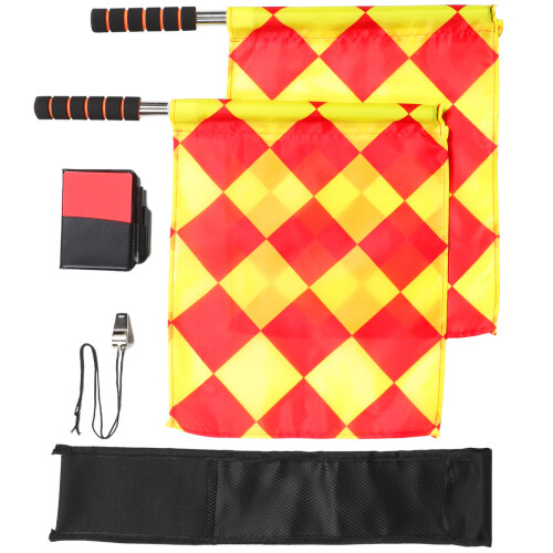 2 Sets Soccer Training Equipment Referee Flags Cards For Referees 1