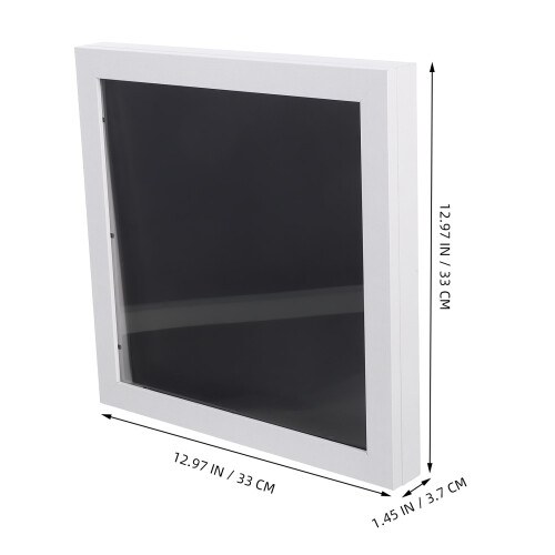shadow box frame with shatter-resistant glass 12.97x12.97x1.45in 2