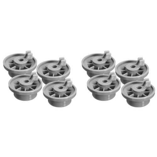 8 x Dishwasher Lower Basket Rail Wheels for  Neff &  Grey 165314 1
