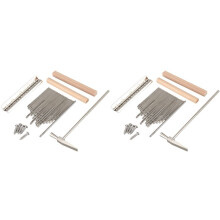 2X 17 Keys Kalimba Thumb Finger Piano DIY Keys+Bridge+Tuning Hammer Kit Musical Instrument Part Accessories