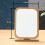 1Pc Beige Wooden Foldable Makeup Mirror Large Surface Desktop Mirror 2