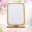 1Pc Beige Wooden Foldable Makeup Mirror Large Surface Desktop Mirror 5