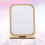 1Pc Beige Wooden Foldable Makeup Mirror Large Surface Desktop Mirror 7