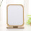 1Pc Beige Wooden Foldable Makeup Mirror Large Surface Desktop Mirror 9