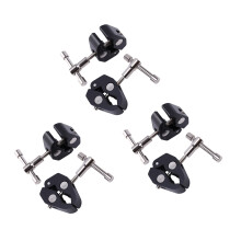 6Pack Super Clamp Crab Clamp Photography with / 1/4 and 3/8 Inch Thread Rod Clamp Pliers Clip for DSLR Rig Cameras, 15mm