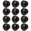 12Pcs Wood Door Pull Handles Minimalist Black Drawer Knobs for Home 3