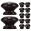 12Pcs Wood Door Pull Handles Minimalist Black Drawer Knobs for Home 6