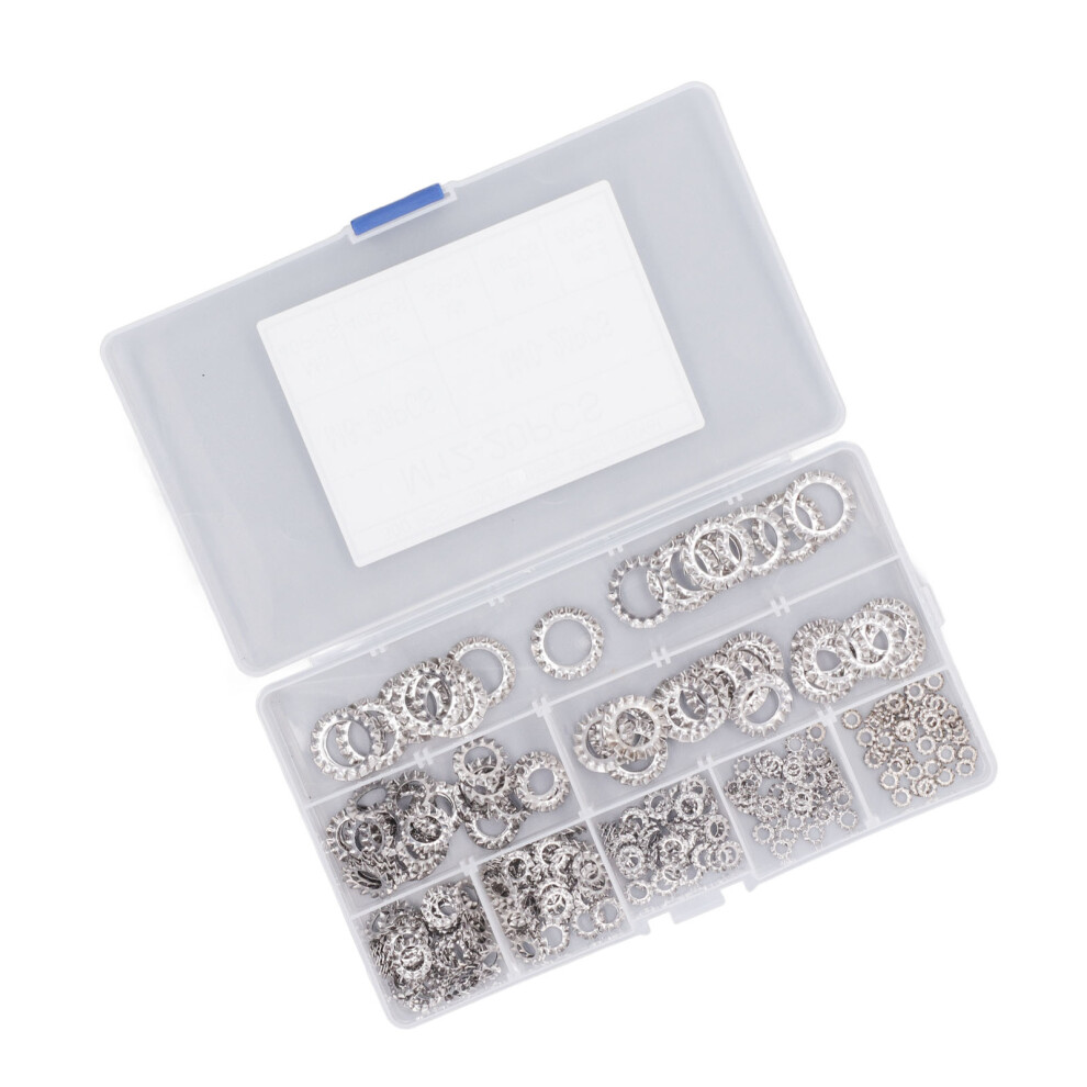 External Tooth Washer 300 Pcs Stainless Steel Set
