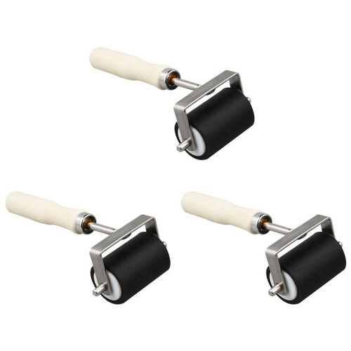 3pcs 5cm Heavy Duty Hard Rubber Roller Printing Inks Lino Brayer Art  Tool 1