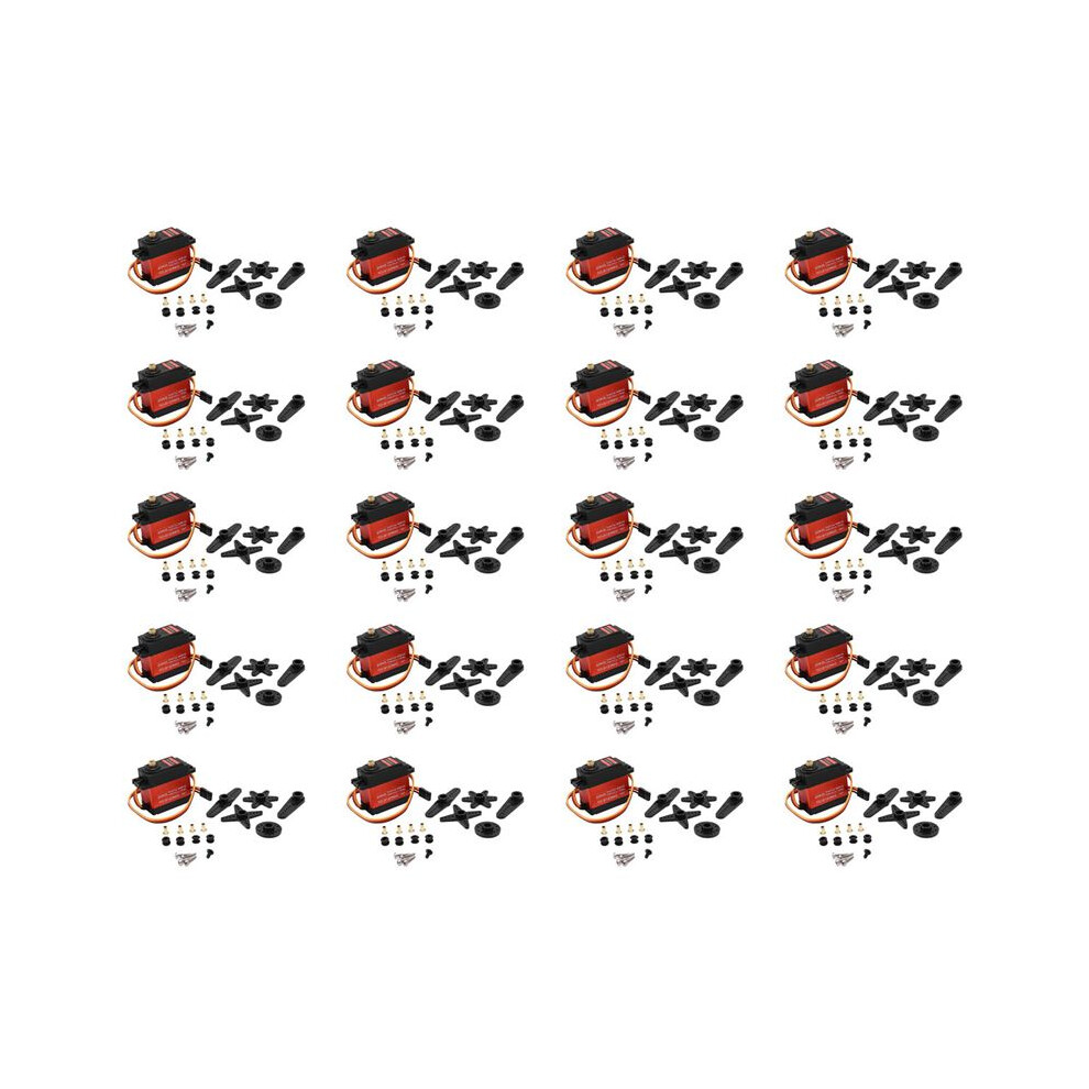 20X Tiankongrc Td-8120Mg Waterproof Metal Gear Digital Servo With 20Kg High Torque 180Angle 20Kg Servo Red/Black 6032933730949