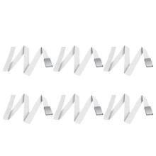 6X Toile Ceinture Blanche Coton Ceintures Bande Textile Ceinture