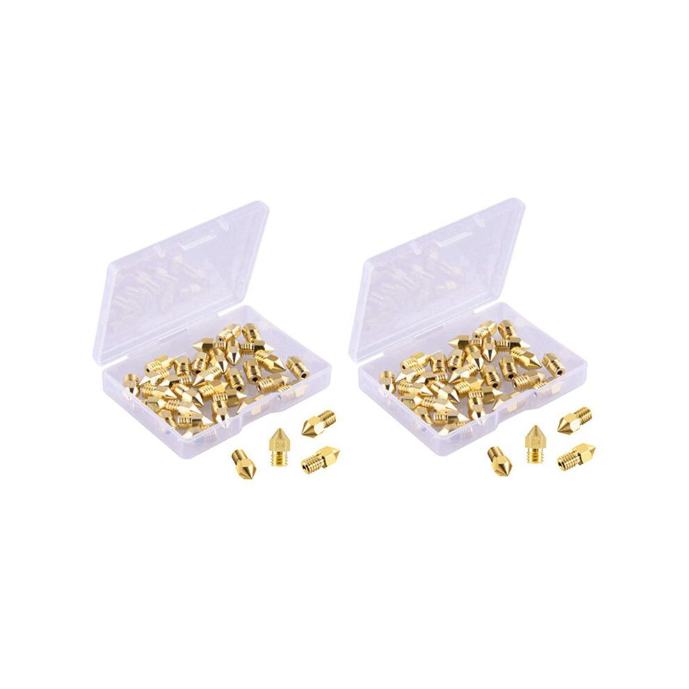 60Pieces Mk8 Nozzle 0.4Mm 3D Printer Nozzles Extruder Print For 3D Printer Makerbot Cr-10(2Pc Plastic Box) 6032212970806