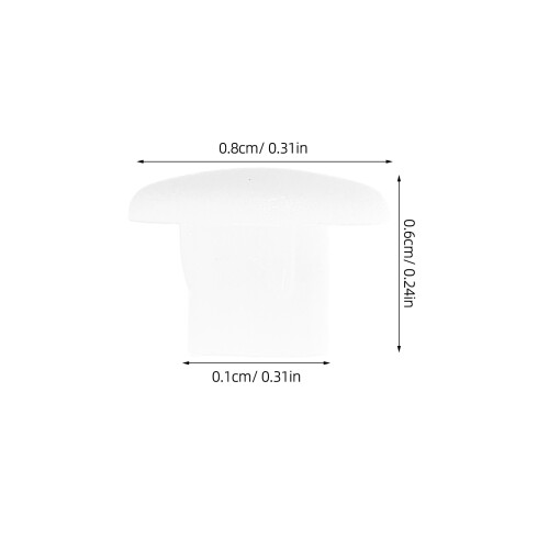 500Pcs Durable Plastic Screw Hole Covers White Round End Caps for Home 1