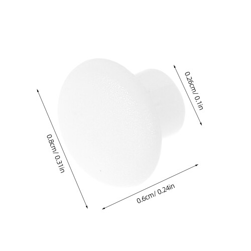 500Pcs Durable Plastic Screw Hole Covers White Round End Caps for Home 2