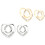 4 pezzi clip per maglietta con strass e anello per sciarpa 10