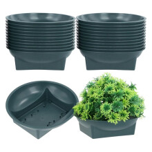 24 Pcs Floral Supplies Green Bowls for Flower Arrangements, Floral Arrangements Bowls for Holiday Wedding Fresh Flower