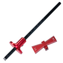 Wheel Marking Gauge Dovetail Jig Guide Aluminium Alloy Scribing Tool - Woodworking 1:5 1:8, Inch/mm Scale Ruler
