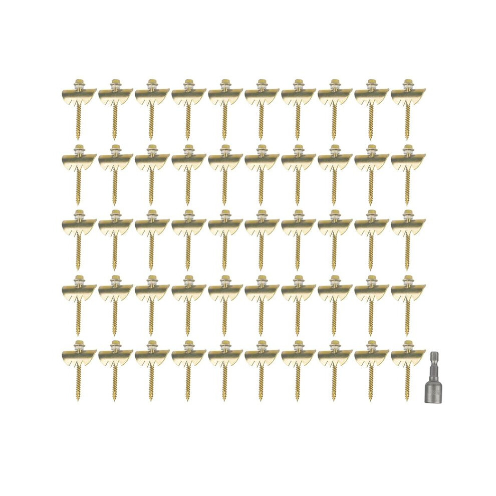 50Pcs Zinc Alloy Wire Fencing Fasteners For Softwoods Fence Nail For Farming Gardening Reuse Fence Staple Screw 4711177265203