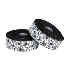 Bike Bar Tape Sakura-Pattern Road Bicycle Handlebar Cover Bike Handles Strap Anti Slip Shock Handles Tape Black-White