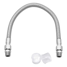 Industrial Grade Compressor Jumper Hose,with Male 20inch Length 450 PSI &750F,and Male Adapters 3/4inch