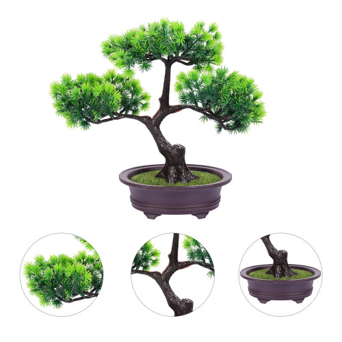 Artificielle Simulée Pin Vert Pour Bureau Maison 2