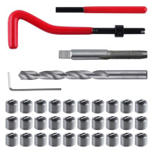 30 Piece M8x1.25 Thread Repair Kit, Metric Repair Kit with HSS Drill Bits Thread, for Auto Repairing
