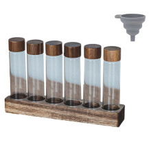 Présentoir de Récipient de Stockage de Grains de Café, Verre de Tube de Thé, Outils D'Accessoires de Café, Grand Café Barista